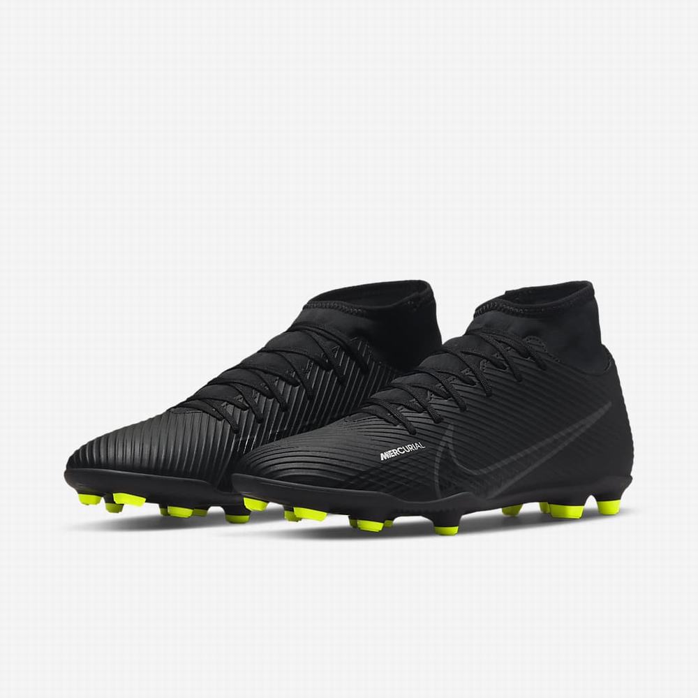 Kopačky Nike Mercurial Superfly 9 Club MG Multi-Ground Panske Čierne Biele Tmavo Siva | SK465381