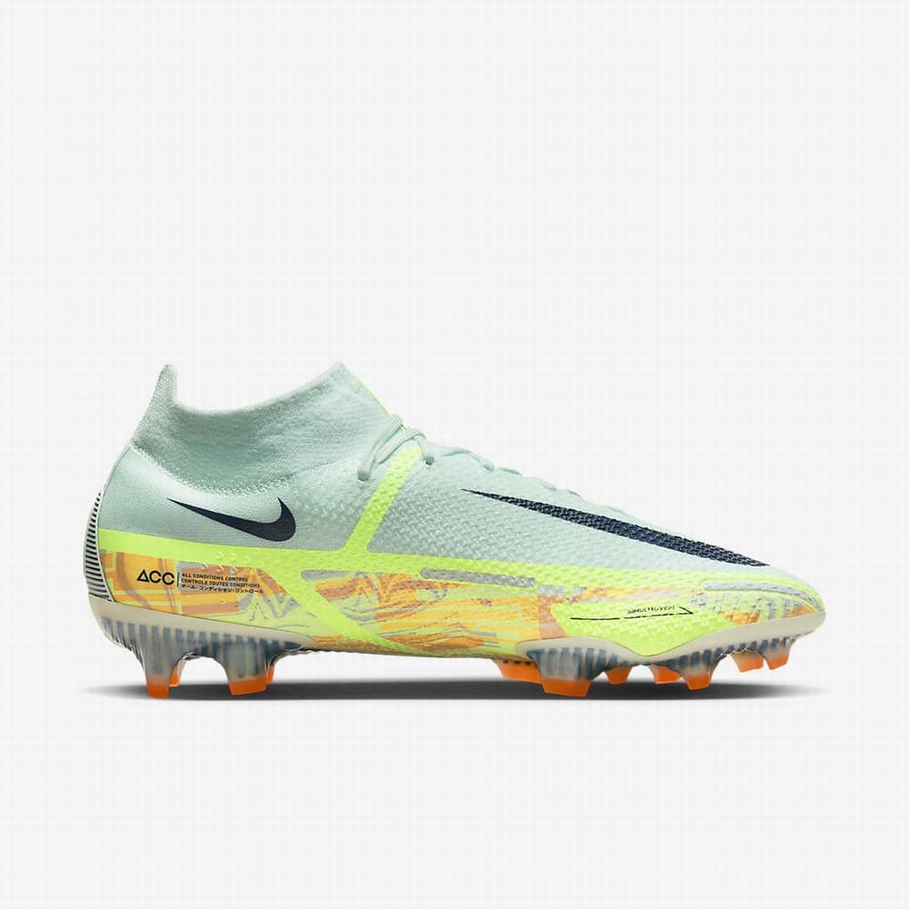 Kopačky Nike Phantom GT2 Dynamic Fit Elite FG Firm-Ground Damske Zelene Oranžové Čierne Modre | SK680954