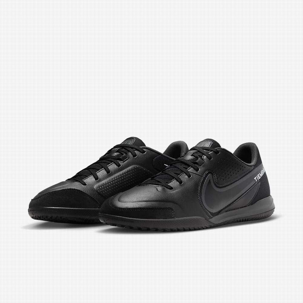 Kopačky Nike Tiempo Legend 9 Academy IC Panske Čierne Biele Svetlo Modre Tmavo Siva | SK975201