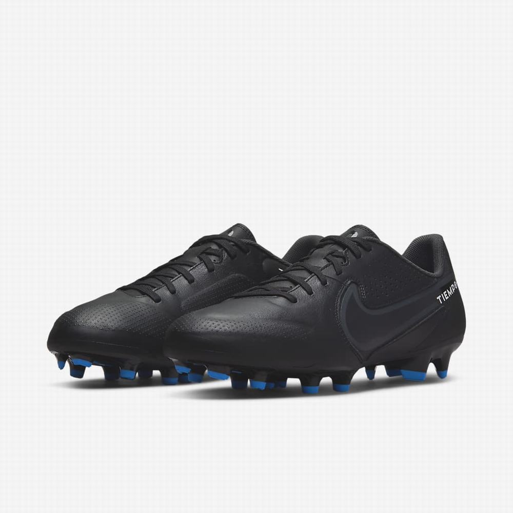 Kopačky Nike Tiempo Legend 9 Academy MG Multi-Ground Damske Čierne Biele Svetlo Modre Tmavo Siva | SK876159