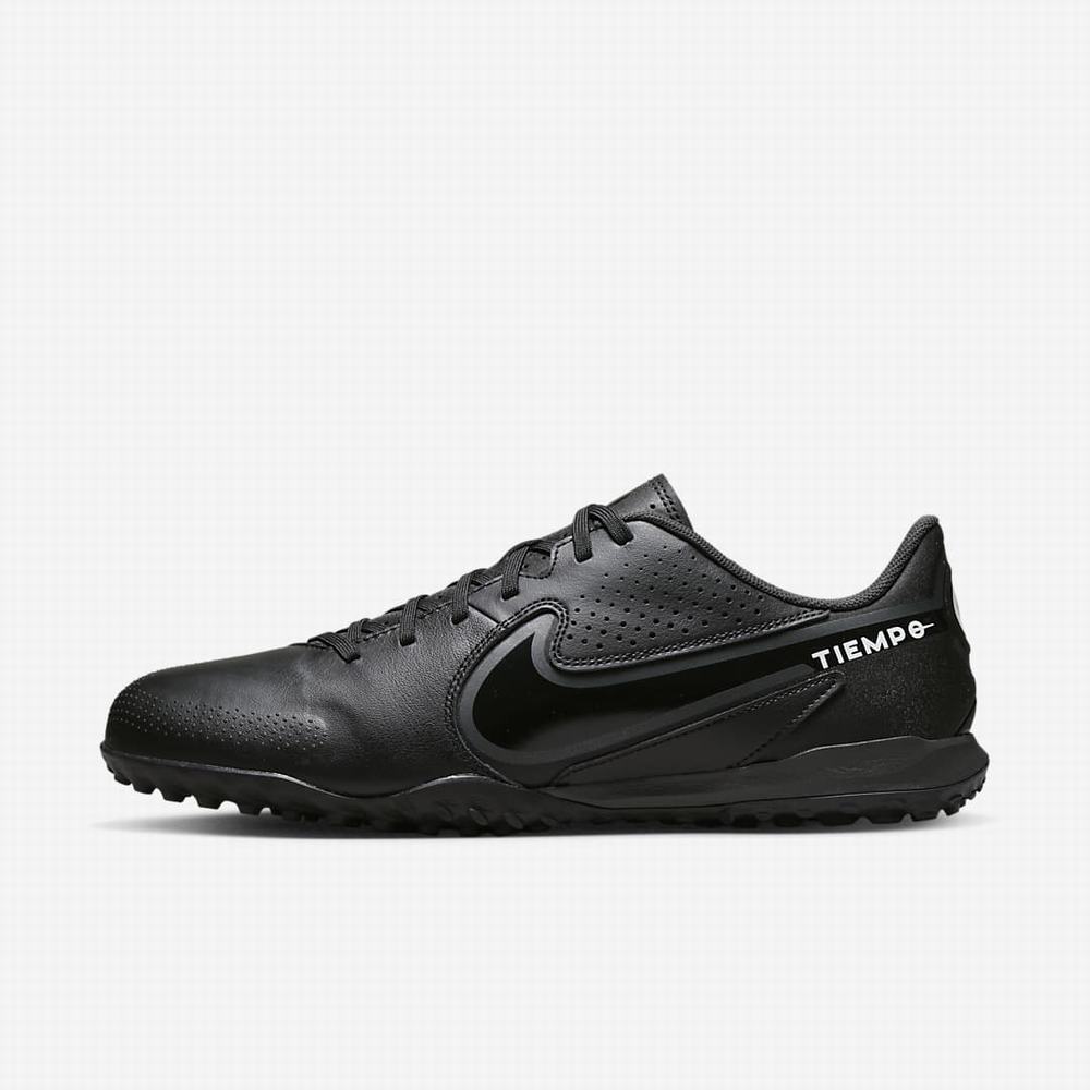 Kopačky Nike Tiempo Legend 9 Academy TF Turf Damske Čierne Biele Svetlo Modre Tmavo Siva | SK732059