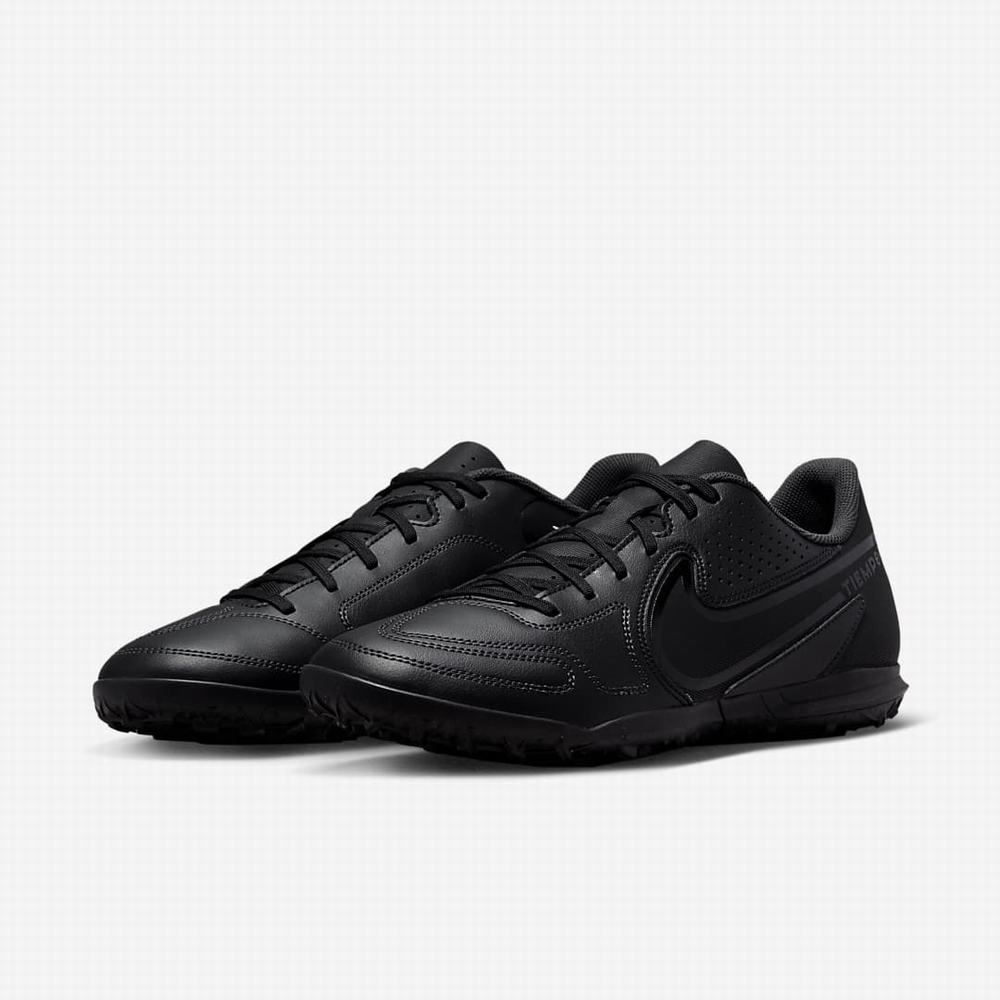 Kopačky Nike Tiempo Legend 9 Club TF Turf Panske Čierne Biele Svetlo Modre Čierne | SK042937