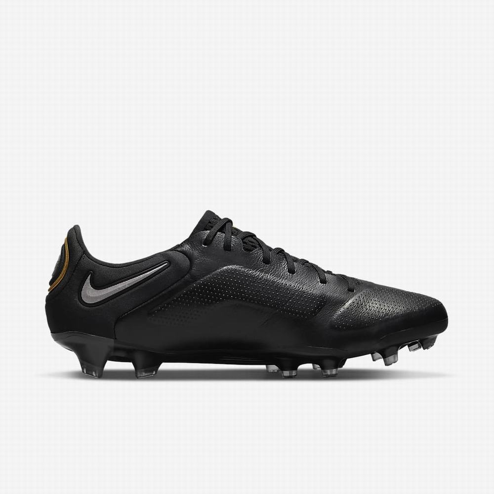 Kopačky Nike Tiempo Legend 9 Elite FG Firm-Ground Damske Čierne Tmavo Siva Metal Zlate Metal Tmavo Siva | SK309248