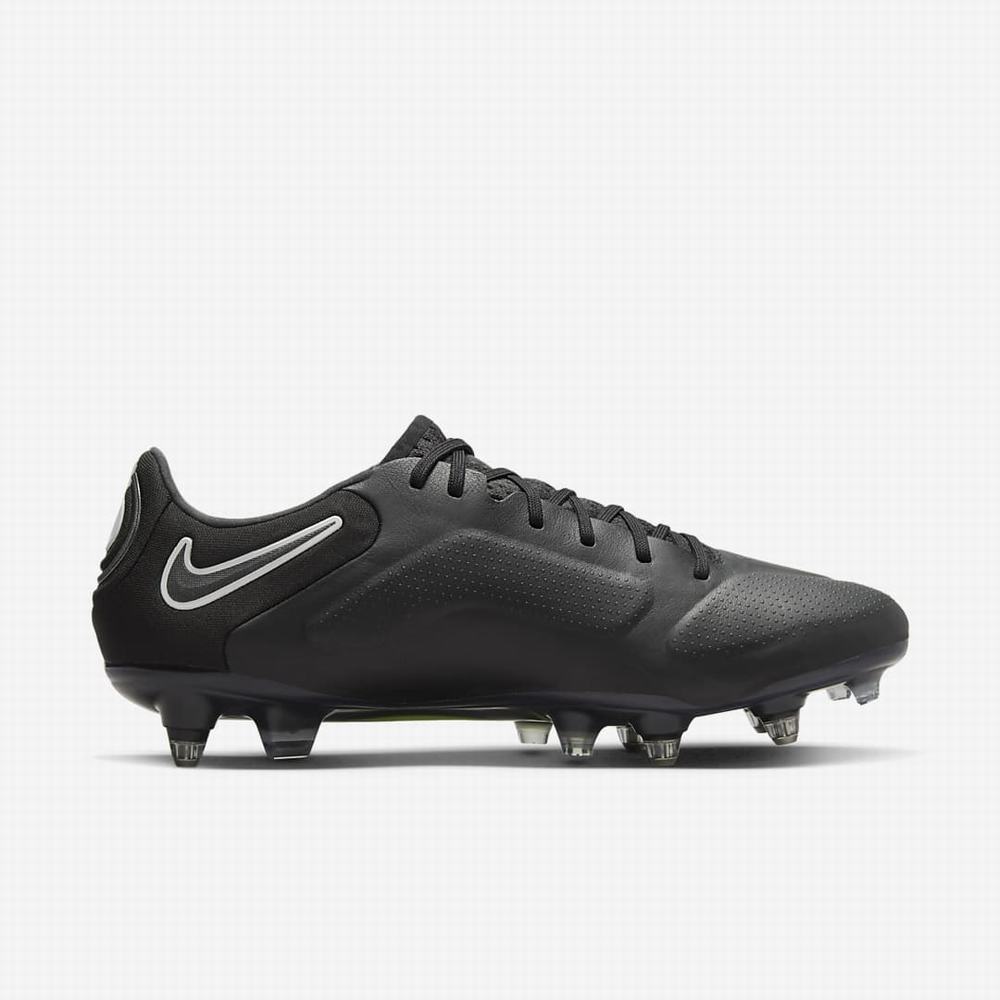 Kopačky Nike Tiempo Legend 9 Elite SG-Pro AC Soft-Ground Panske Čierne Biele Svetlo Modre Tmavo Siva | SK149276