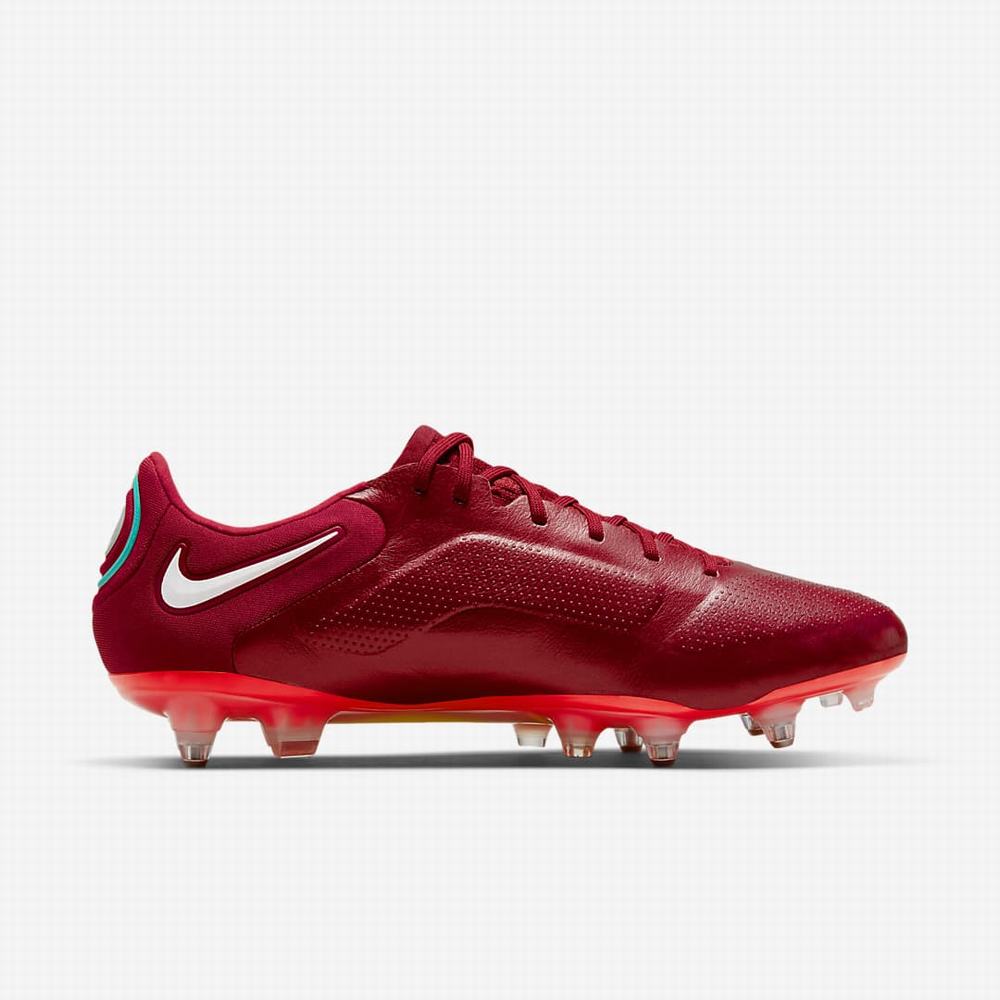 Kopačky Nike Tiempo Legend 9 Elite SG-Pro AC Soft-Ground Damske Červené Svetlo Červené Biele | SK456823