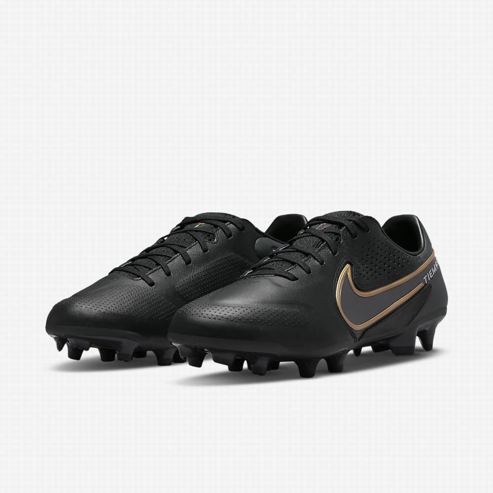 Kopačky Nike Tiempo Legend 9 Pro FG Firm-Ground Damske Čierne Tmavo Siva Metal Zlate Metal Tmavo Siva | SK420893