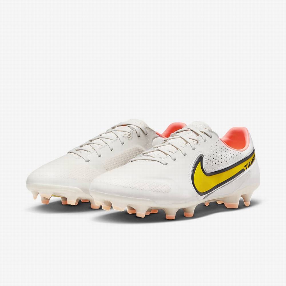 Kopačky Nike Tiempo Legend 9 Pro FG Firm-Ground Panske Béžové Oranžové Žlté | SK428137