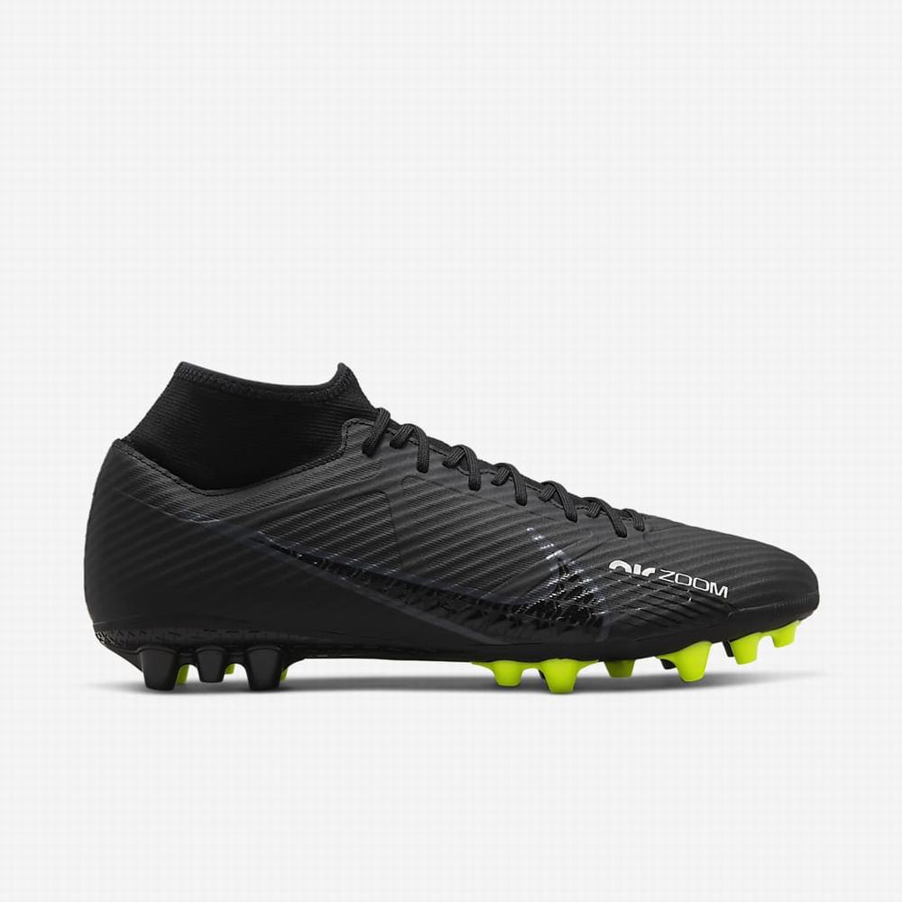 Kopačky Nike Zoom Mercurial Superfly 9 Academy AG Panske Čierne Biele Tmavo Siva | SK239078