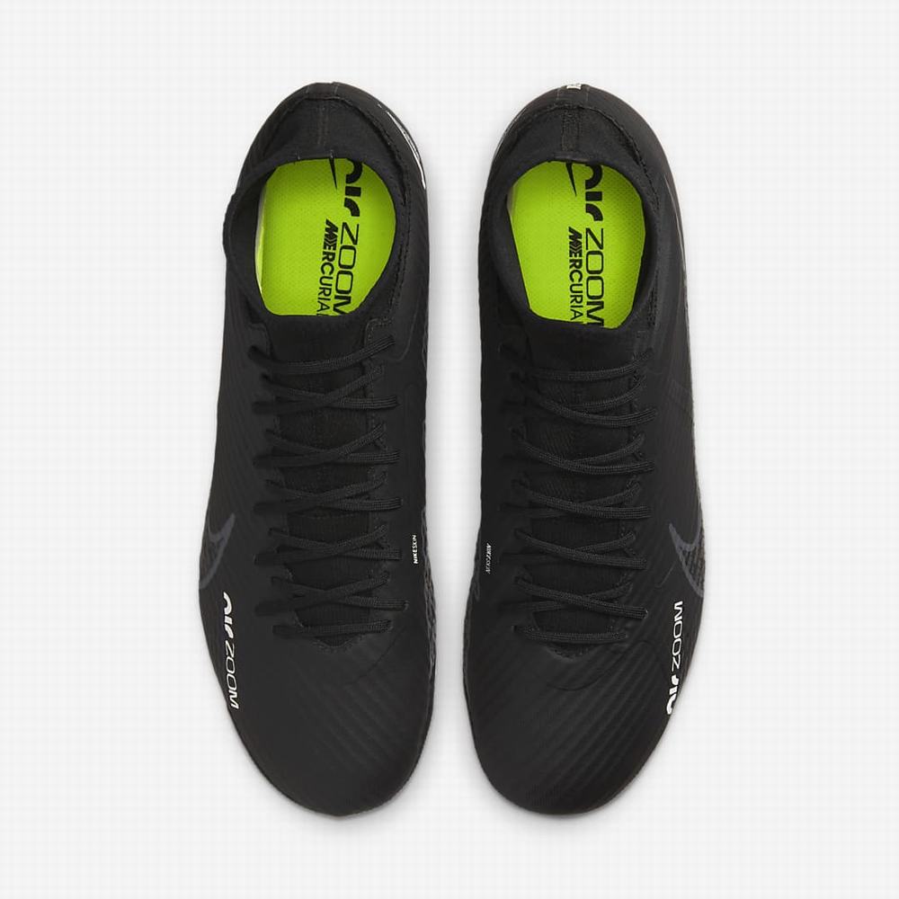 Kopačky Nike Zoom Mercurial Superfly 9 Academy AG Panske Čierne Biele Tmavo Siva | SK239078