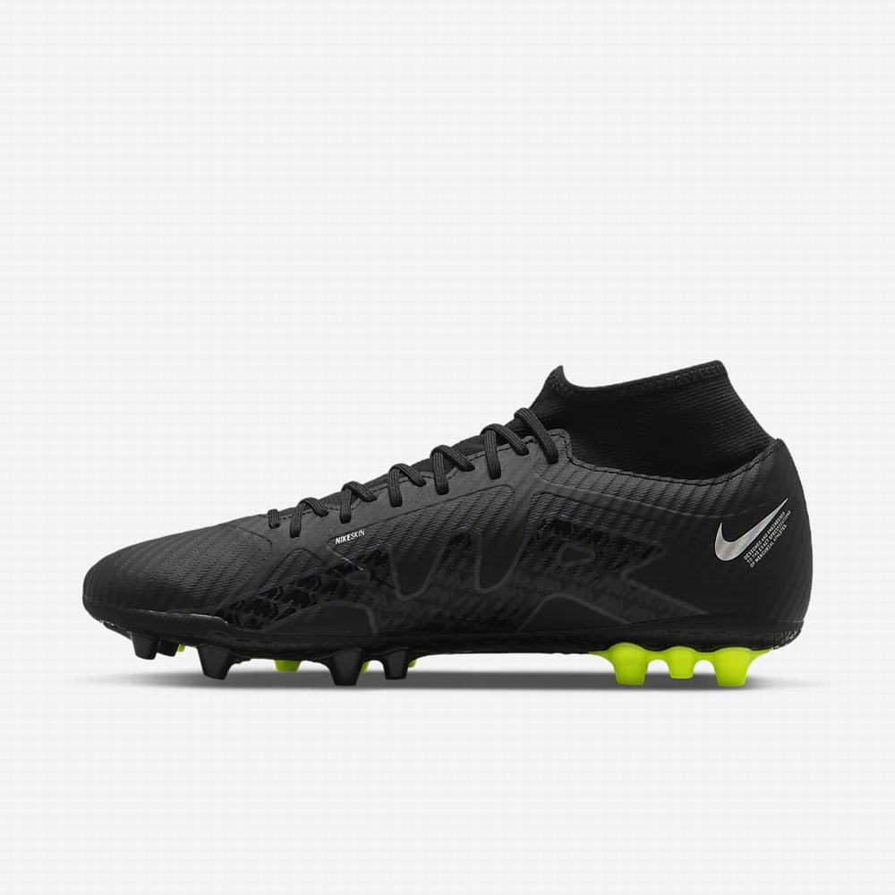 Kopačky Nike Zoom Mercurial Superfly 9 Academy AG Panske Čierne Biele Tmavo Siva | SK239078