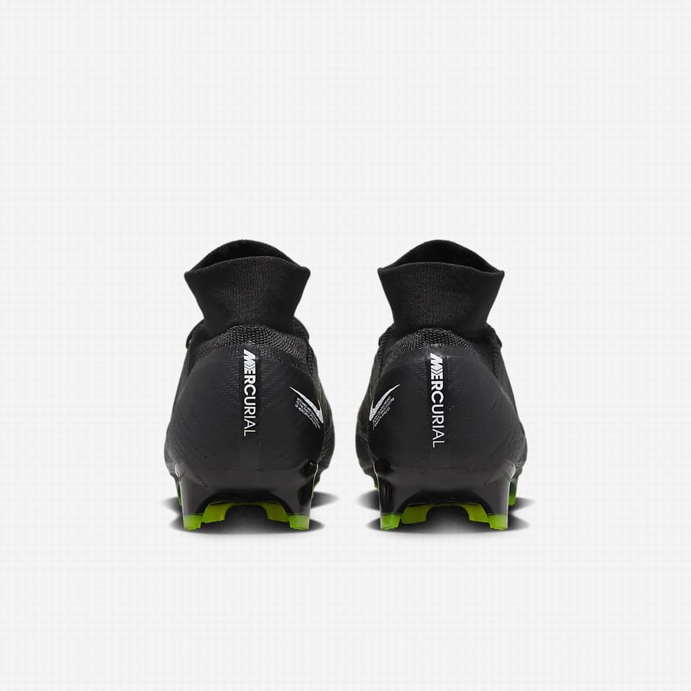 Kopačky Nike Zoom Mercurial Superfly 9 Pro FG Firm-Ground Panske Čierne Biele Tmavo Siva | SK675920