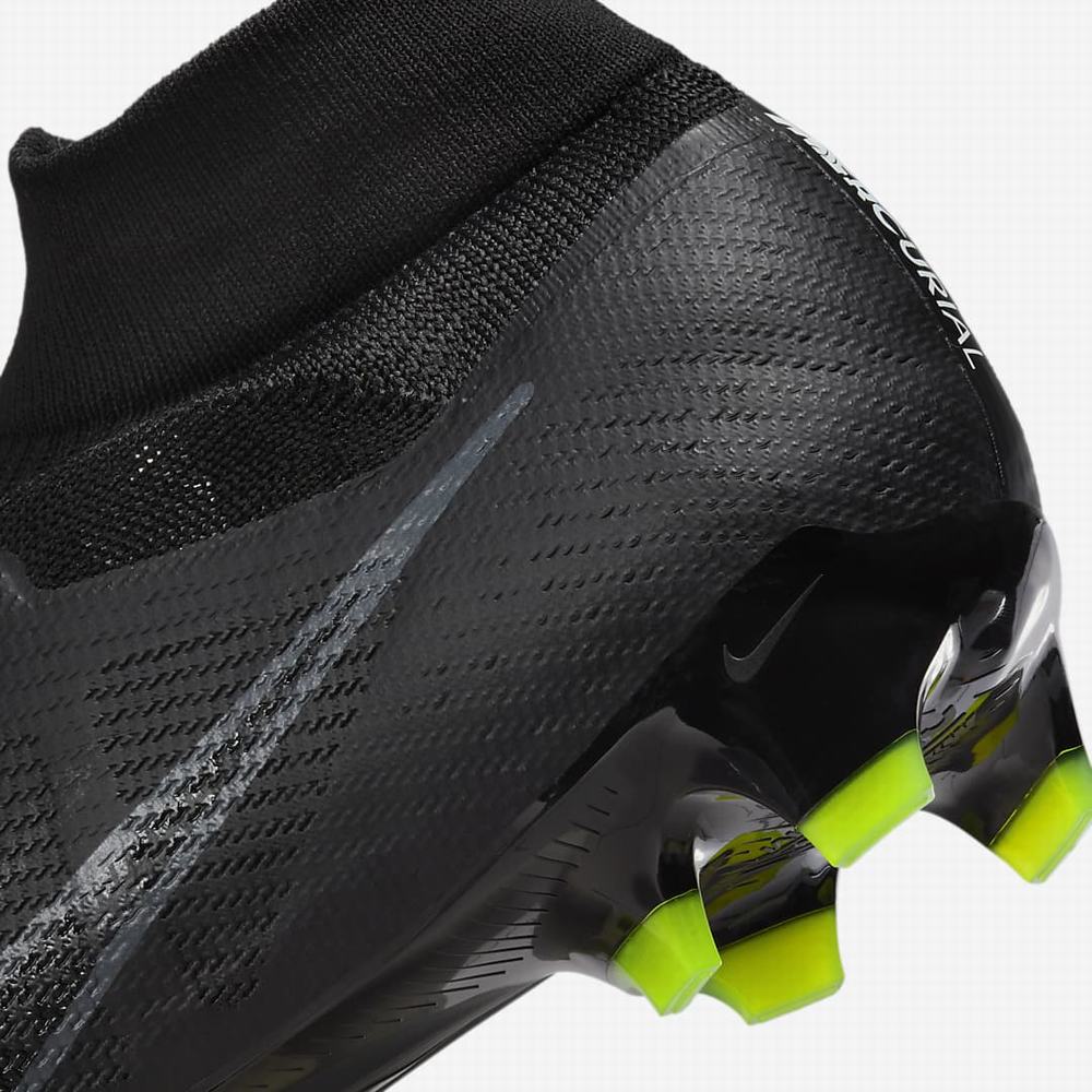 Kopačky Nike Zoom Mercurial Superfly 9 Pro FG Firm-Ground Panske Čierne Biele Tmavo Siva | SK675920