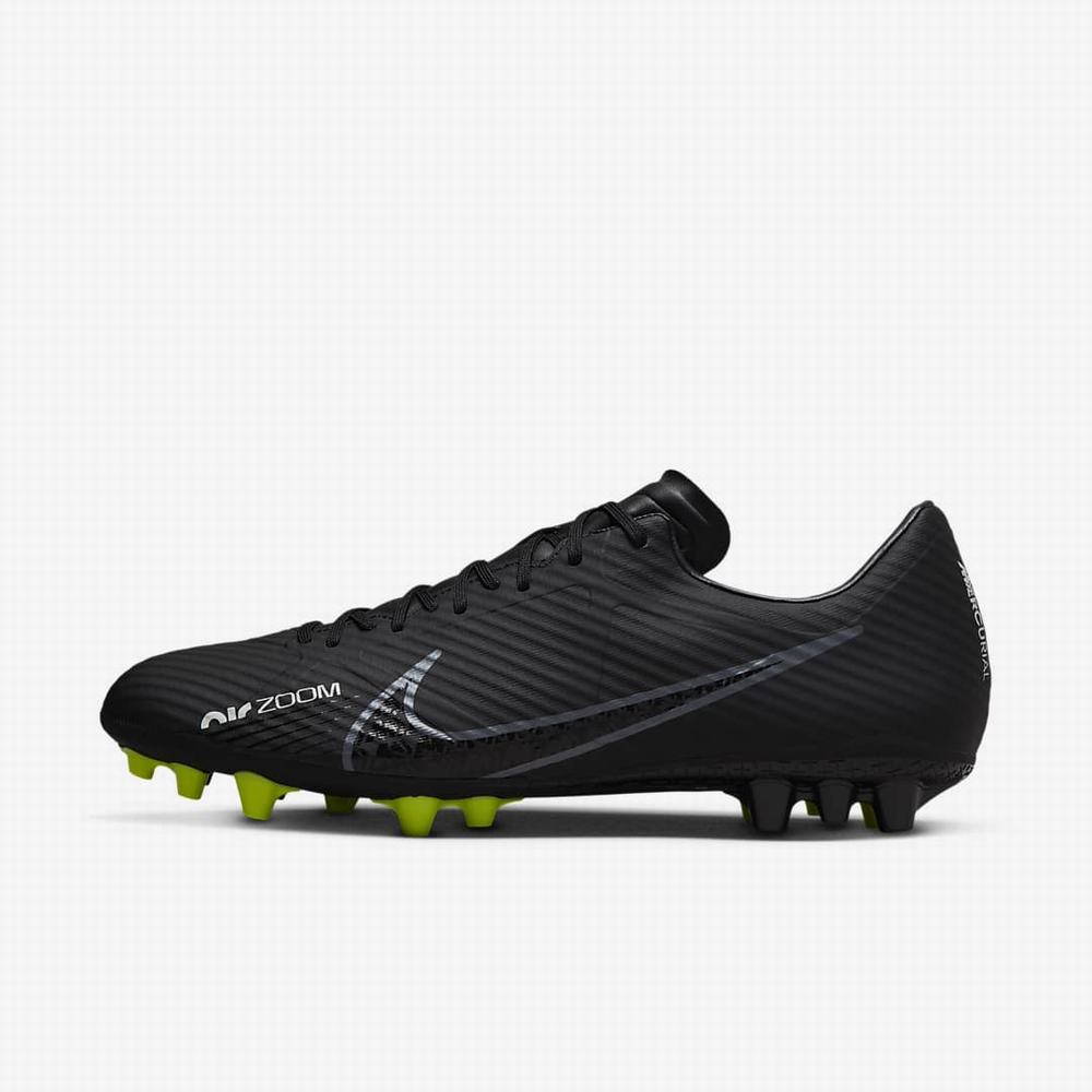 Kopačky Nike Zoom Mercurial Vapor 15 Academy AG Artificial-Grass Panske Čierne Biele Tmavo Siva | SK160497