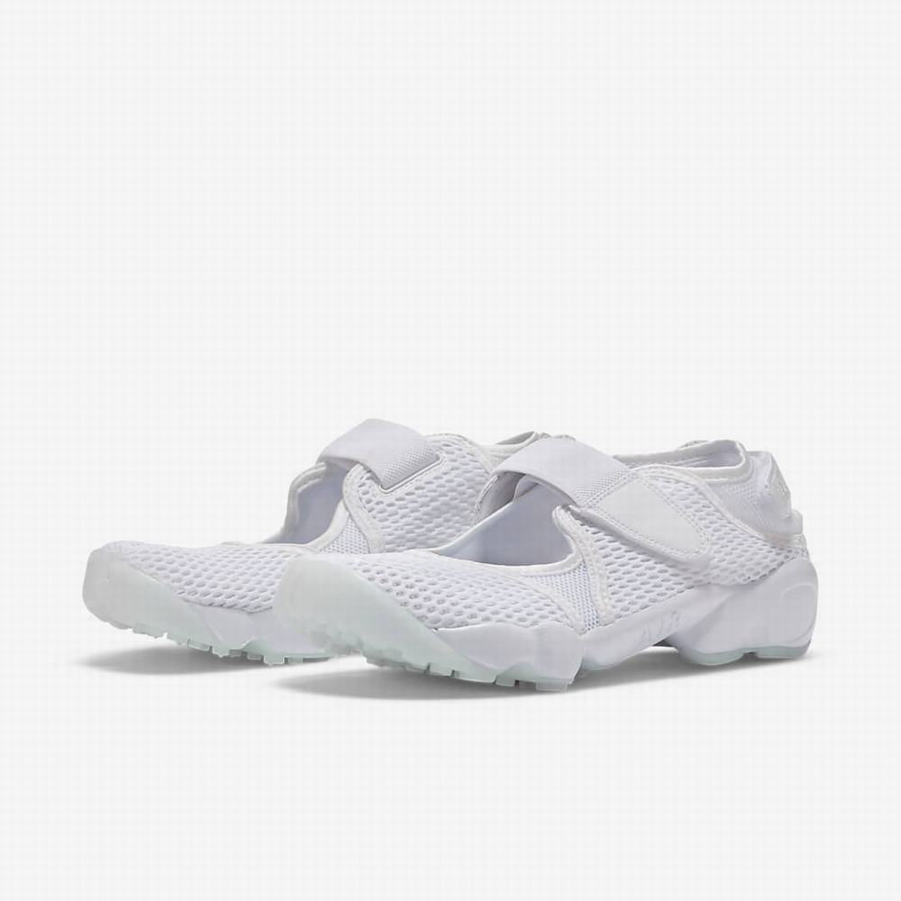 Sandale Nike Air Rift Breathe Damske Biele Platina | SK386417