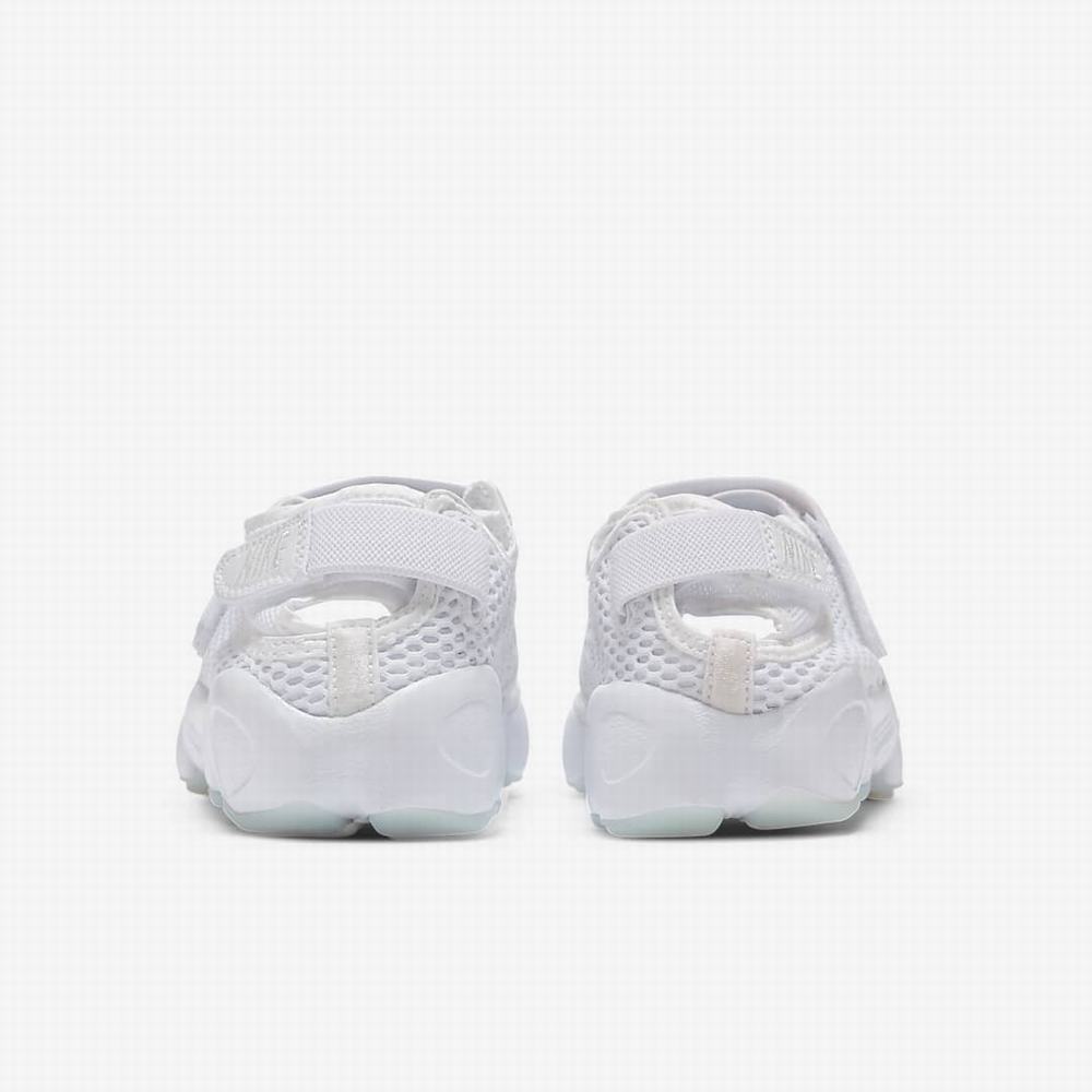 Sandale Nike Air Rift Breathe Damske Biele Platina | SK386417