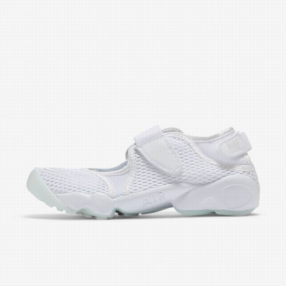 Sandale Nike Air Rift Breathe Damske Biele Platina | SK386417