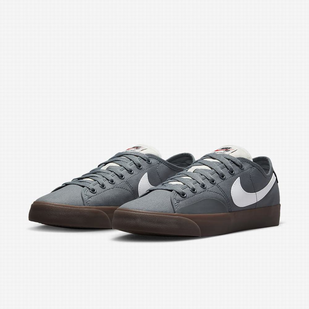 Skate Topanky Nike SB BLZR Court Damske Siva Siva Biele | SK957612