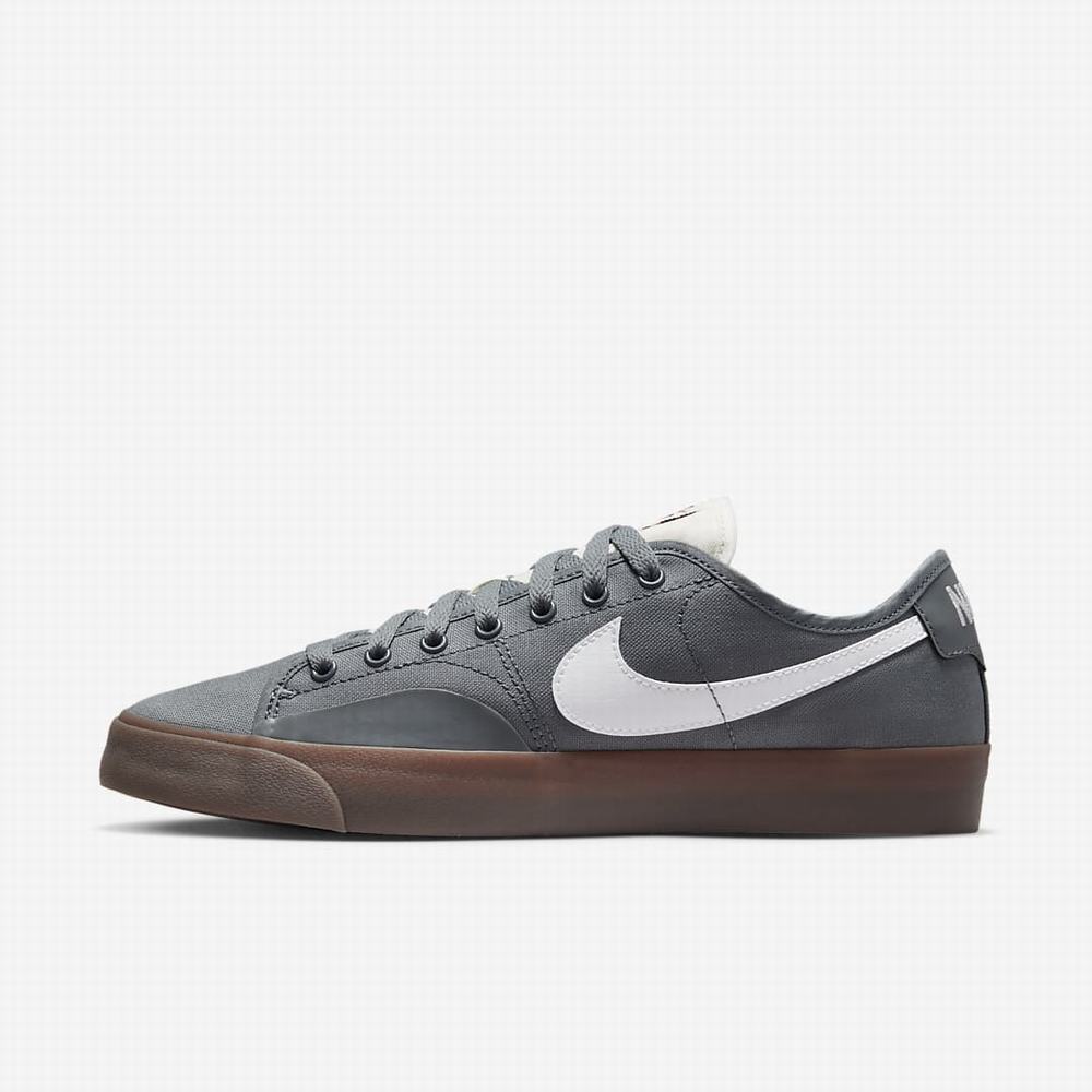 Skate Topanky Nike SB BLZR Court Damske Siva Siva Biele | SK957612