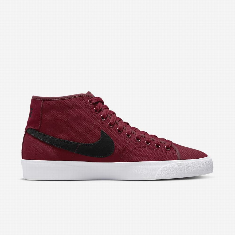 Skate Topanky Nike SB Blazer Court Mid Premium Panske Červené Čierne | SK186235