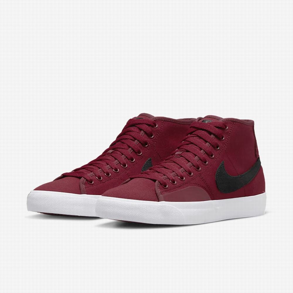 Skate Topanky Nike SB Blazer Court Mid Premium Panske Červené Čierne | SK186235