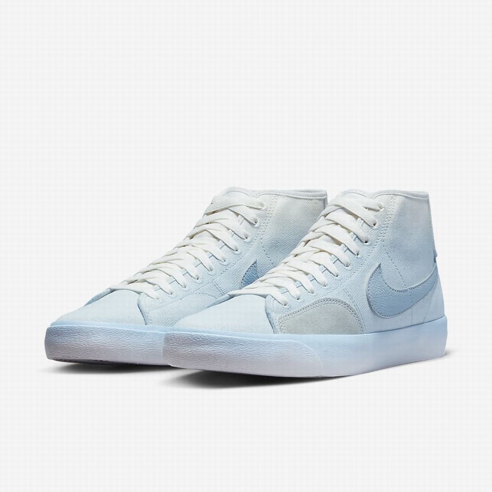 Skate Topanky Nike SB Blazer Court Mid PRM Panske Modre Biele Modre | SK409263