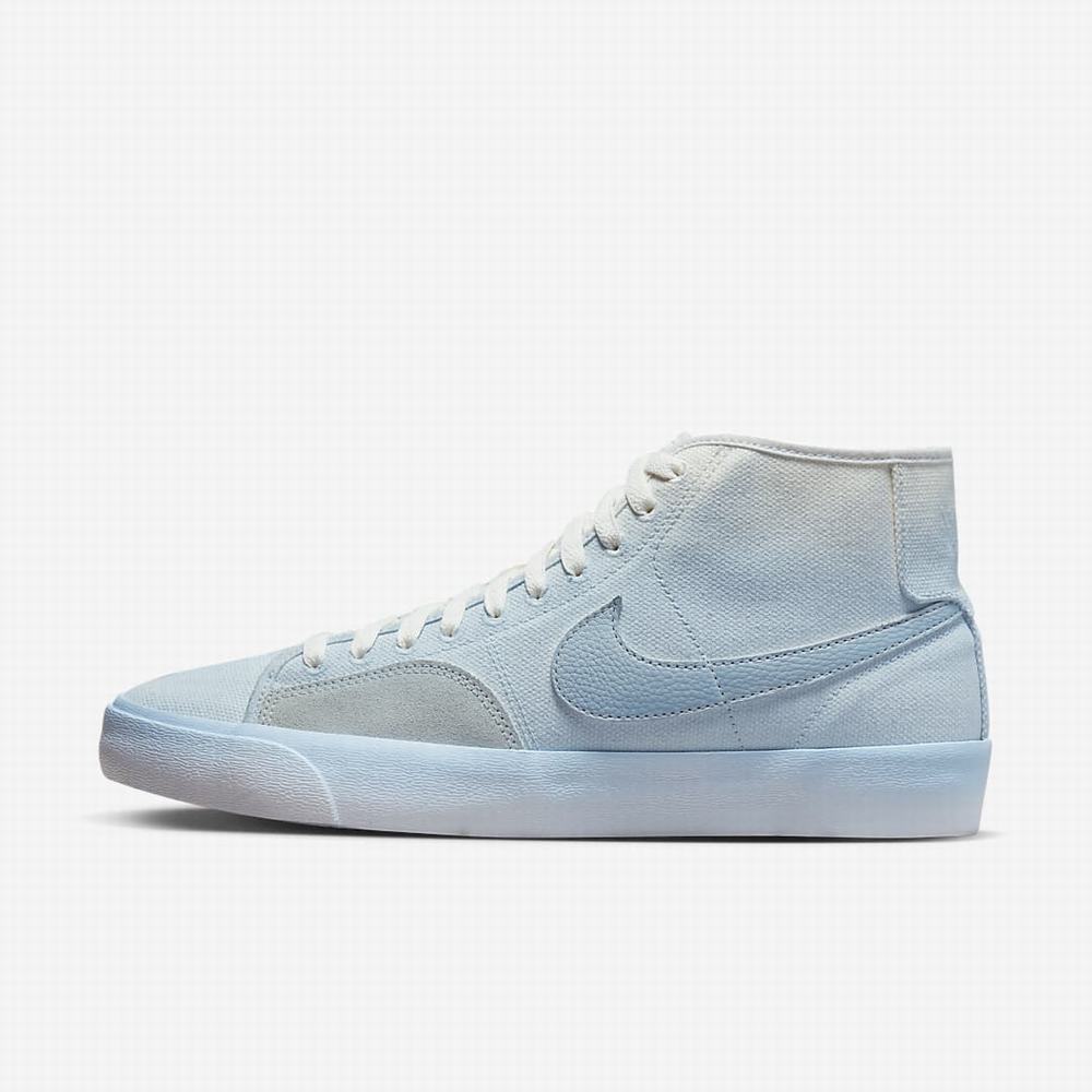 Skate Topanky Nike SB Blazer Court Mid PRM Panske Modre Biele Modre | SK409263