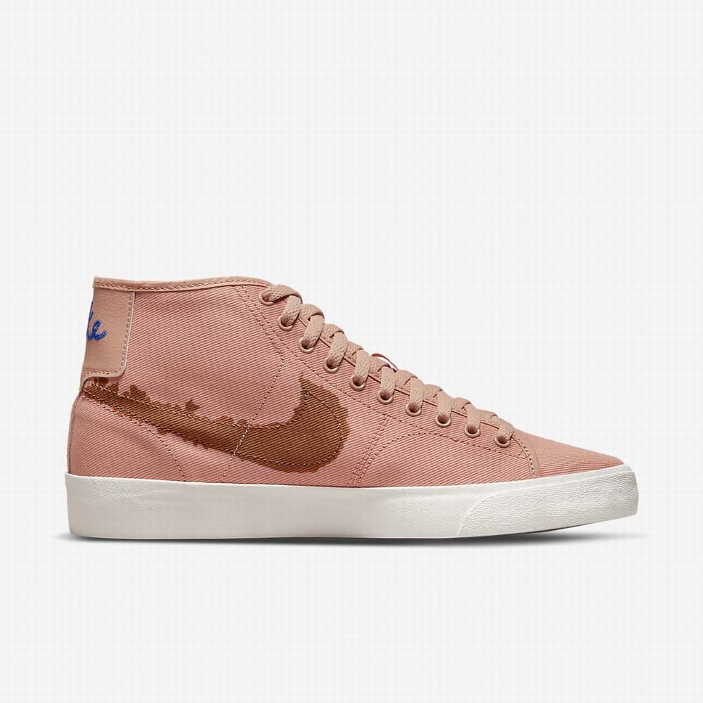 Skate Topanky Nike SB Blazer Court Mid Premium Damske Ruzove | SK907586