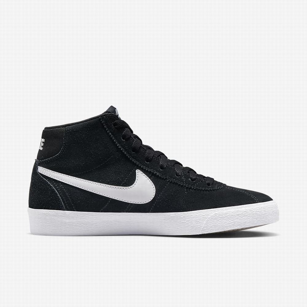 Skate Topanky Nike SB Bruin Mid Damske Čierne Svetlo Hnede Biele | SK629174