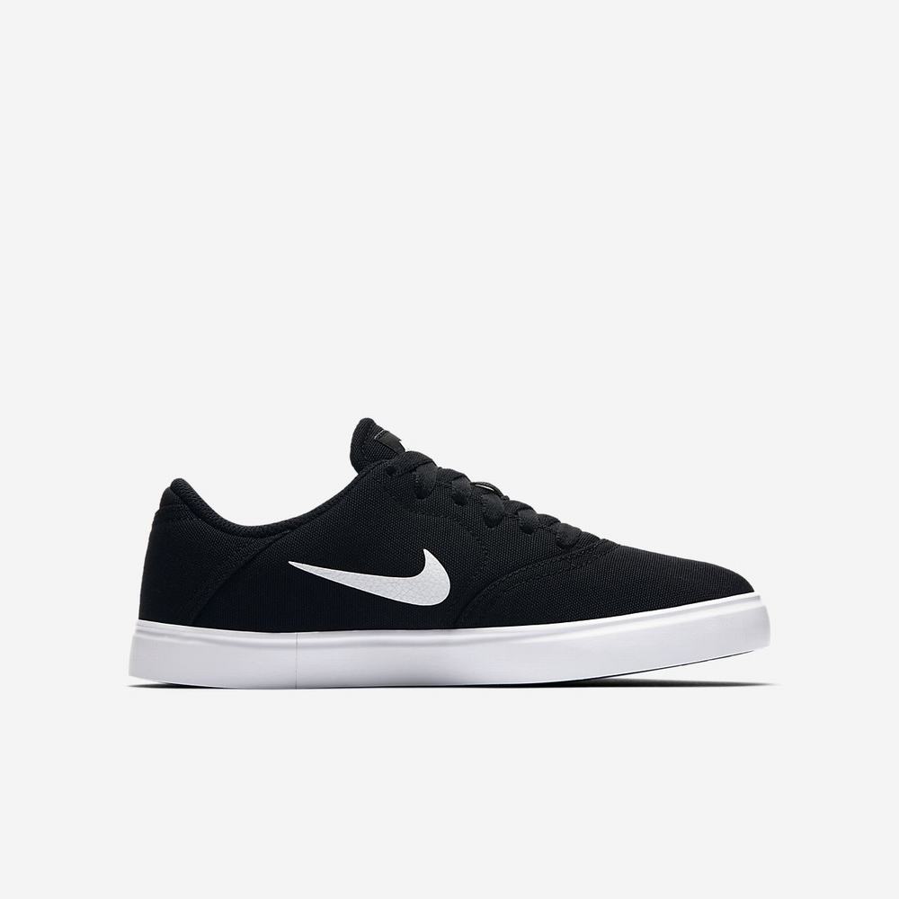 Skate Topanky Nike SB Check Canvas Detske Čierne Biele | SK427381