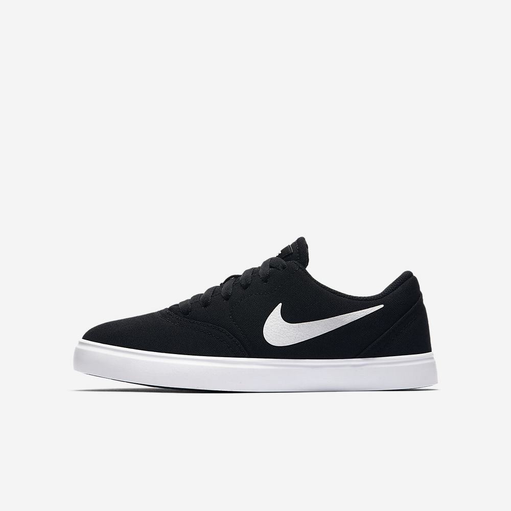 Skate Topanky Nike SB Check Canvas Detske Čierne Biele | SK427381