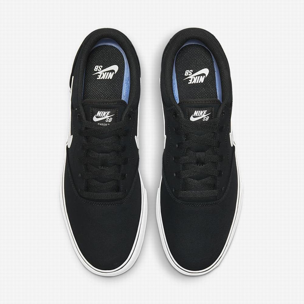 Skate Topanky Nike SB Chron 2 Canvas Damske Čierne Biele | SK286147