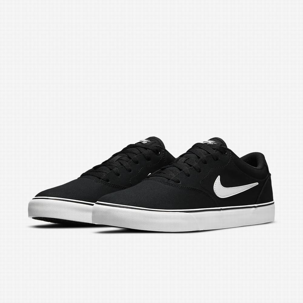 Skate Topanky Nike SB Chron 2 Canvas Damske Čierne Biele | SK286147