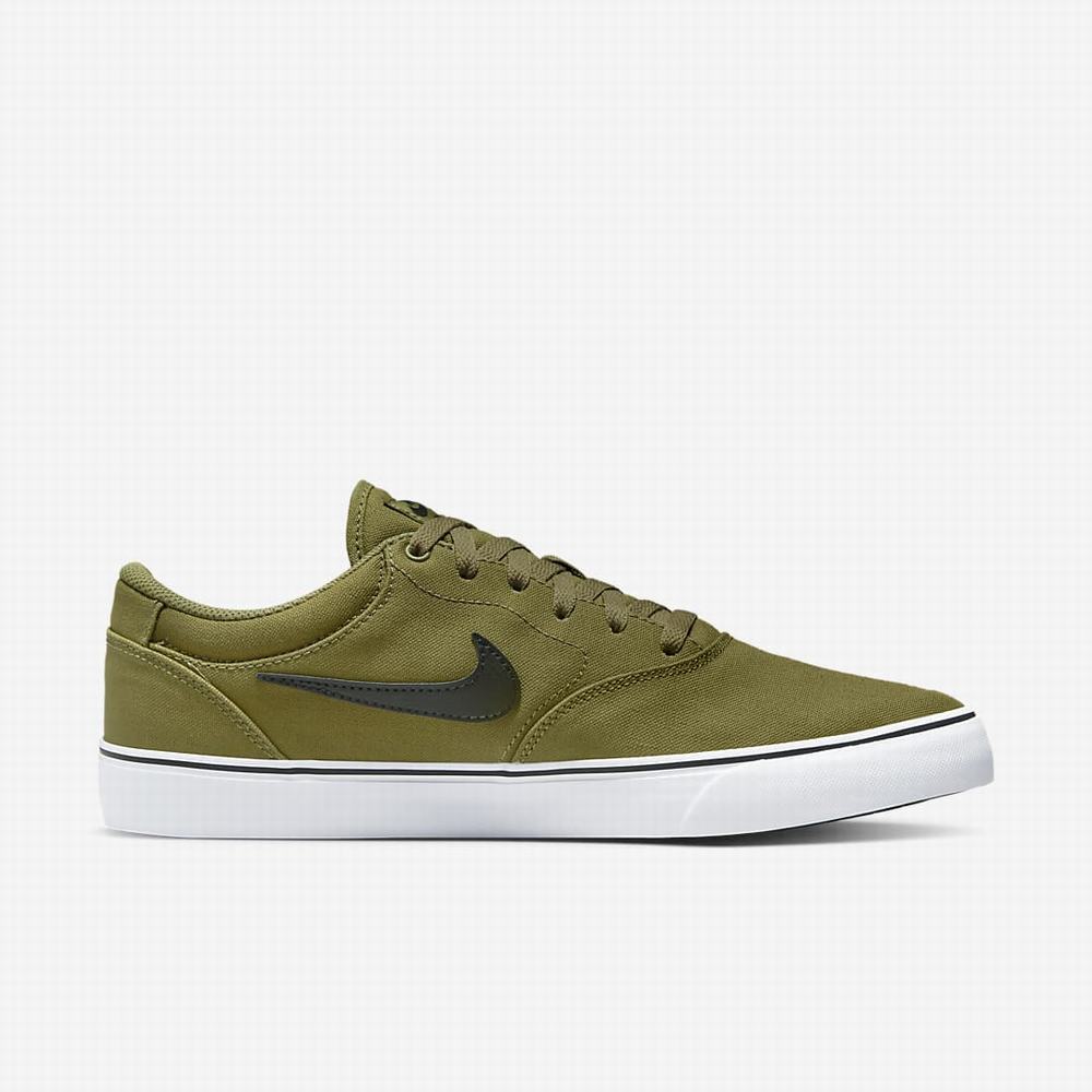 Skate Topanky Nike SB Chron 2 Canvas Damske Olivovo Zelená Biele Čierne | SK309621