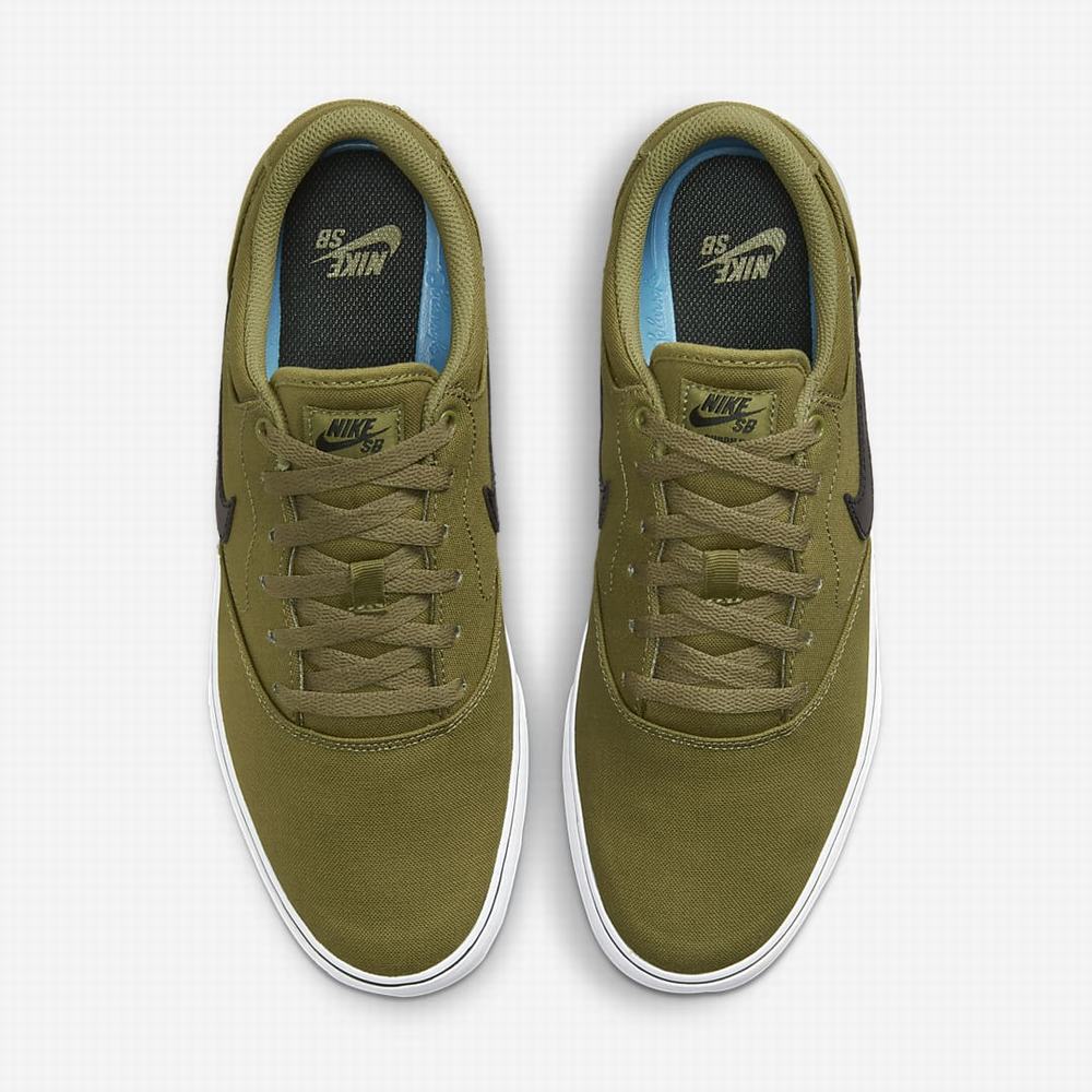 Skate Topanky Nike SB Chron 2 Canvas Damske Olivovo Zelená Biele Čierne | SK309621