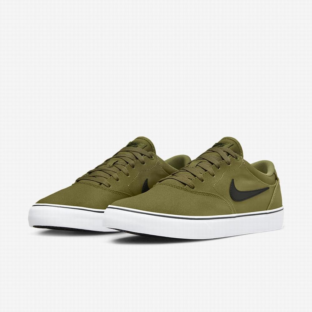 Skate Topanky Nike SB Chron 2 Canvas Damske Olivovo Zelená Biele Čierne | SK309621