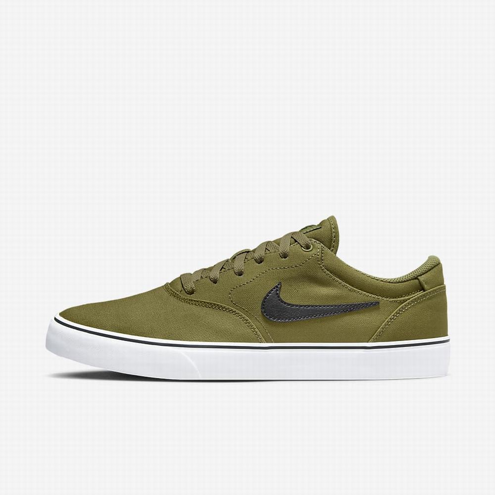 Skate Topanky Nike SB Chron 2 Canvas Damske Olivovo Zelená Biele Čierne | SK309621