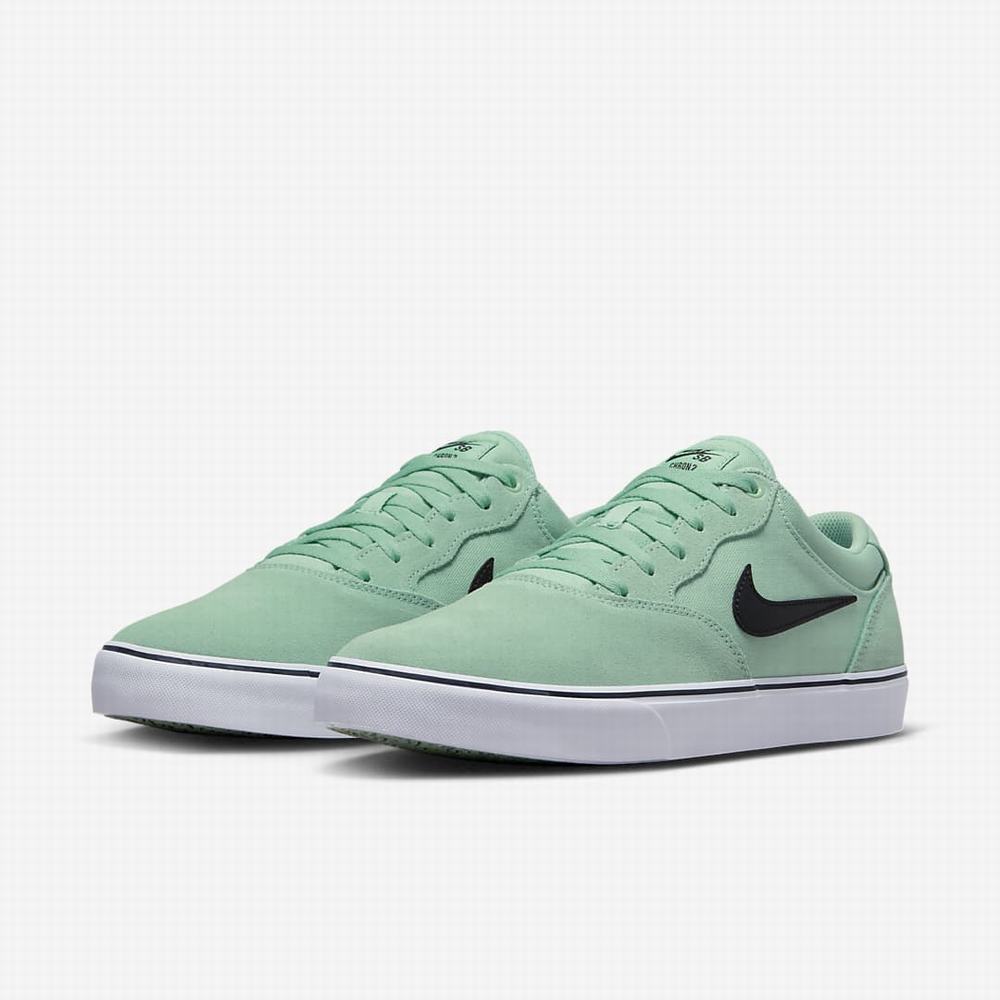 Skate Topanky Nike SB Chron 2 Damske Zelene Biele Čierne | SK705361