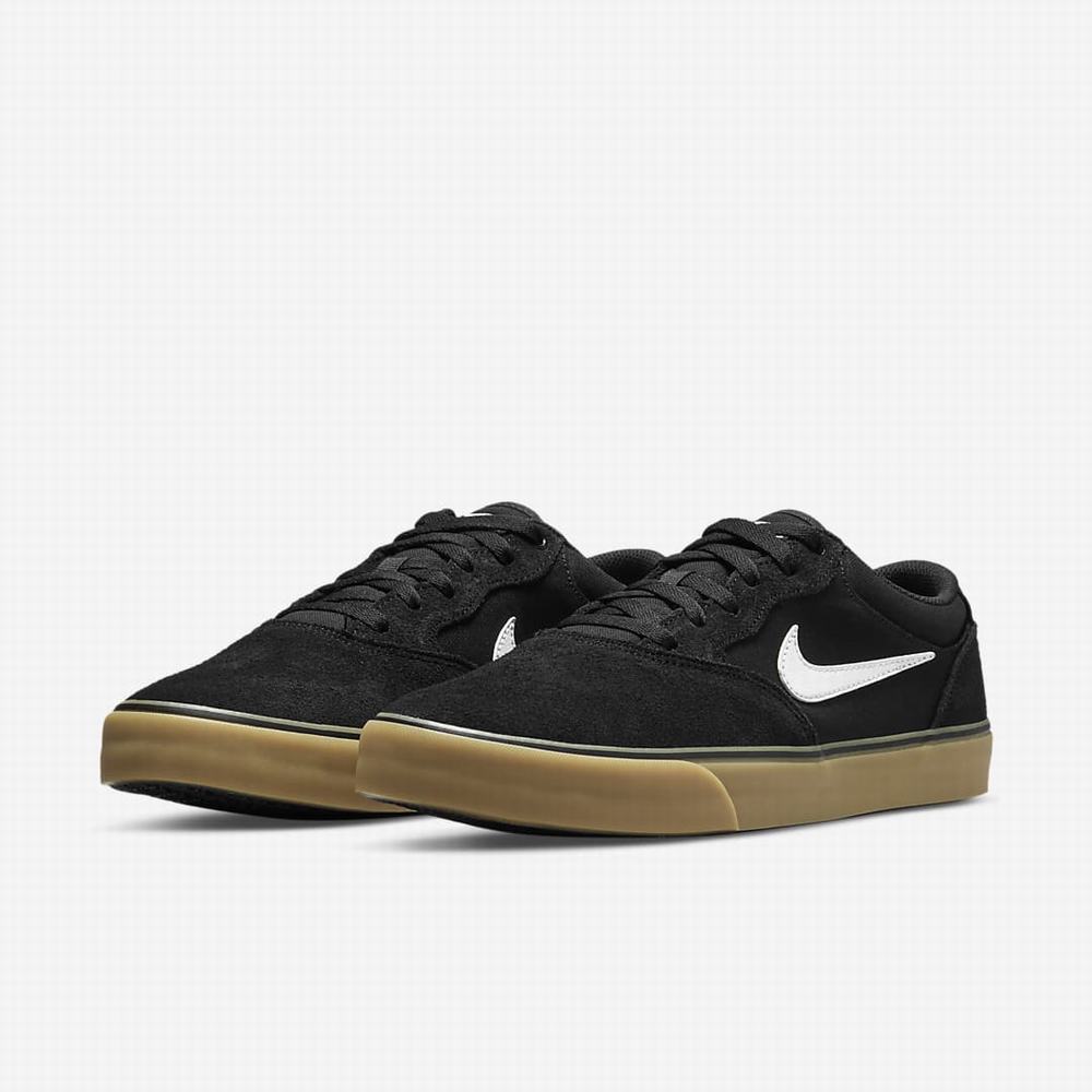 Skate Topanky Nike SB Chron 2 Damske Čierne Svetlo Hnede Biele | SK312895