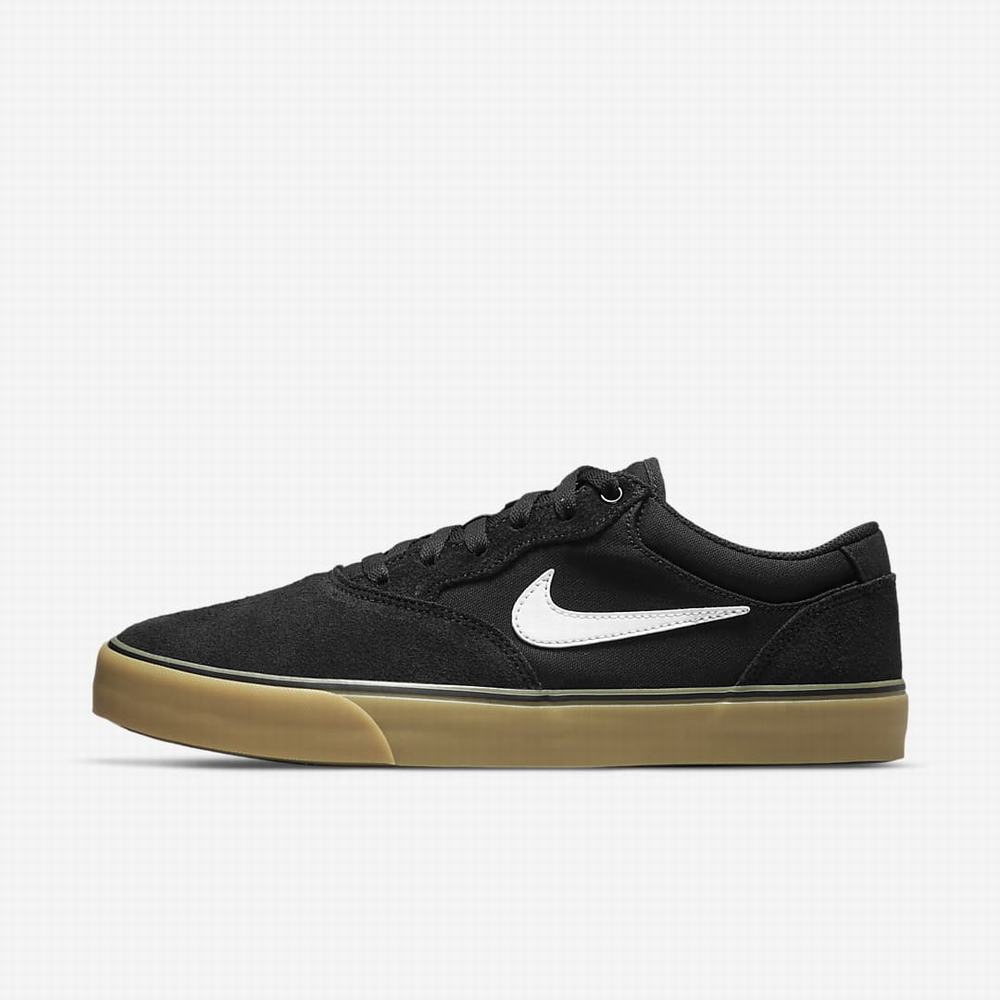 Skate Topanky Nike SB Chron 2 Damske Čierne Svetlo Hnede Biele | SK312895