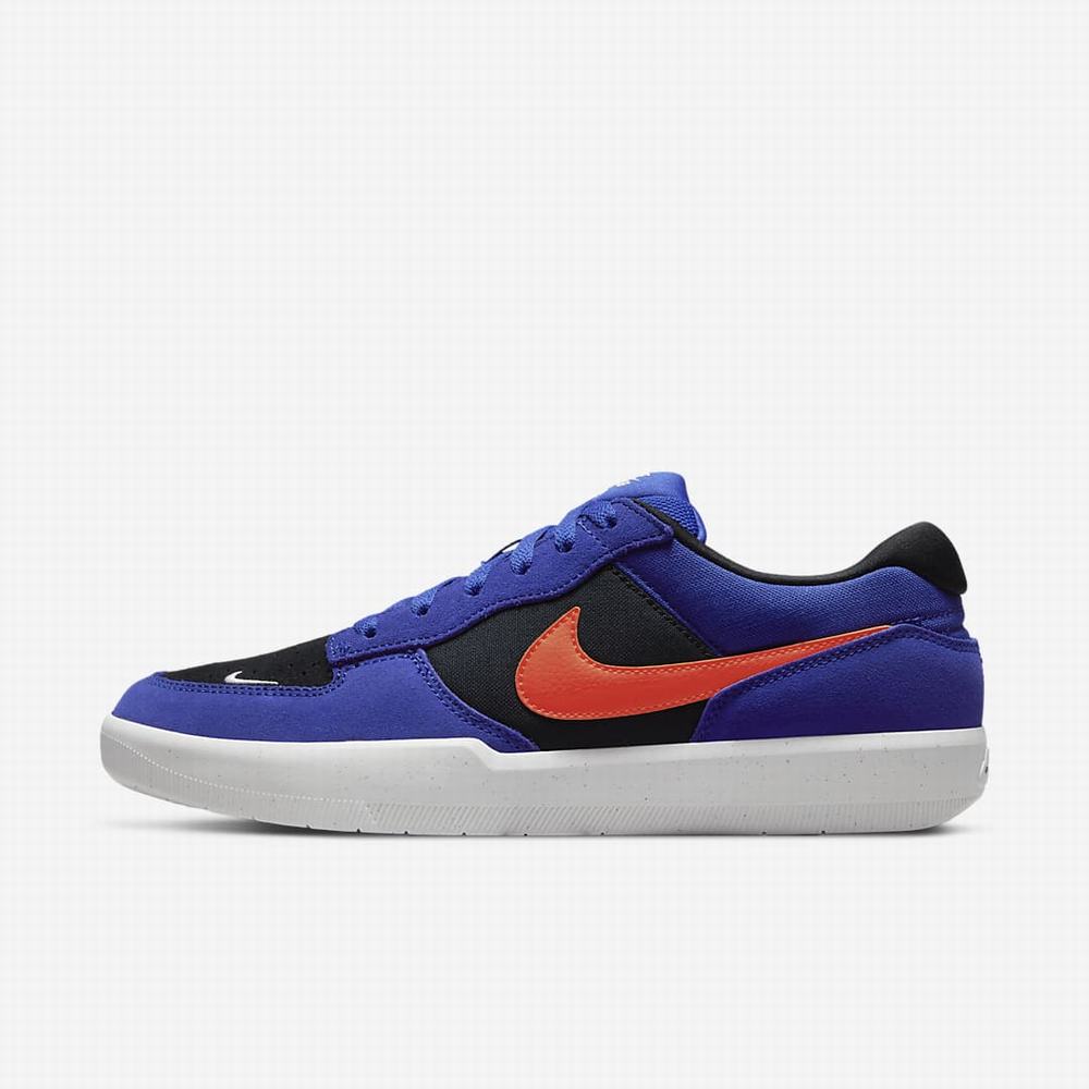 Skate Topanky Nike SB Force 58 Panske Námornícka Modrá Čierne Oranžové | SK583264