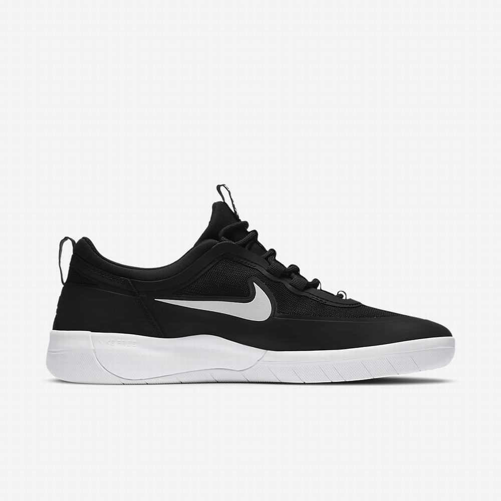 Skate Topanky Nike SB Nyjah Free 2 Damske Čierne Biele | SK231786