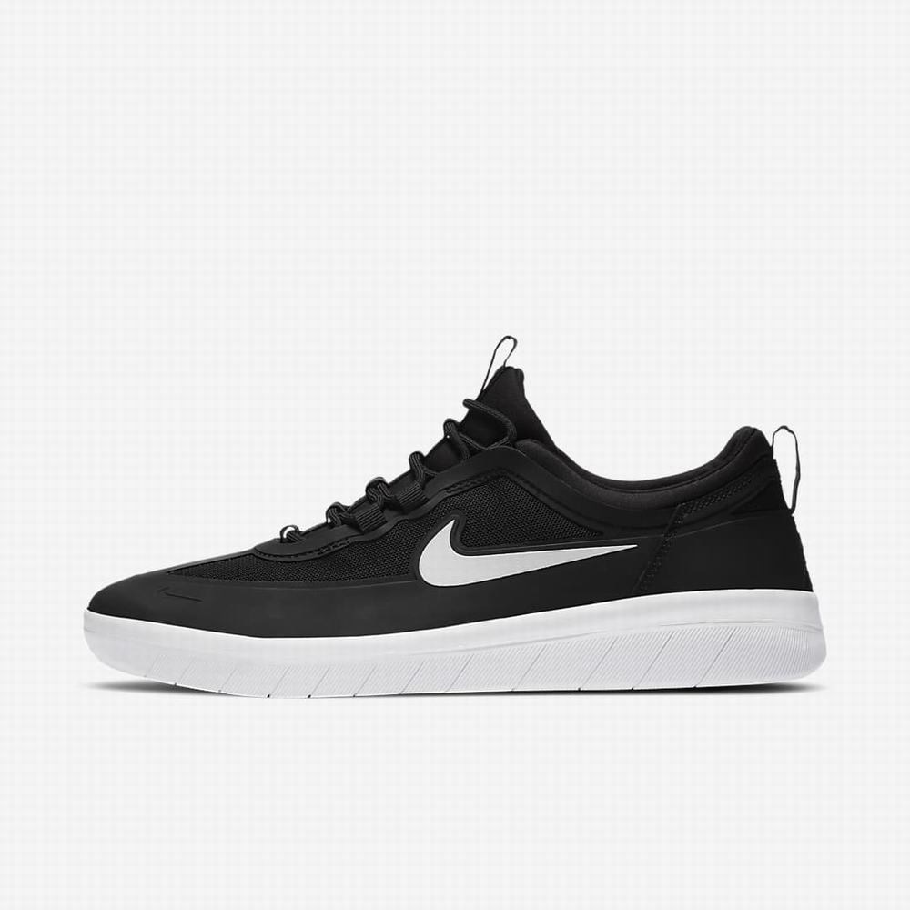 Skate Topanky Nike SB Nyjah Free 2 Damske Čierne Biele | SK231786