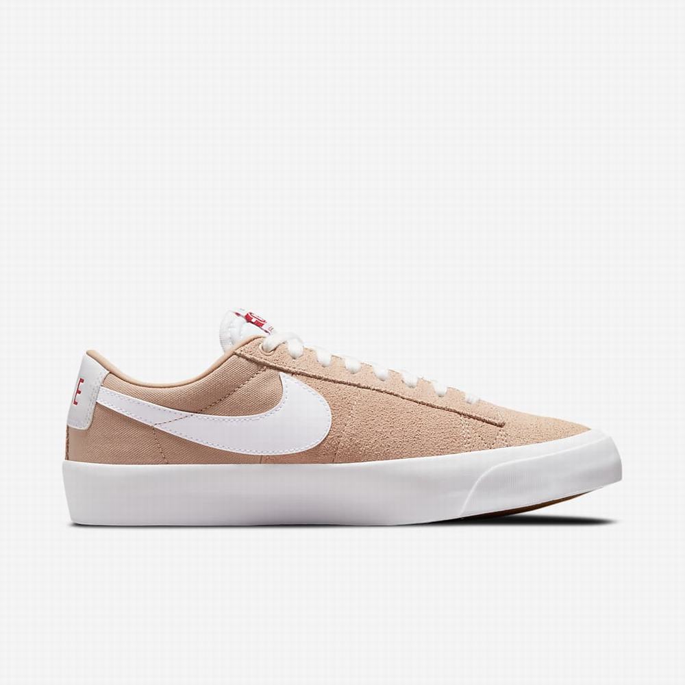 Skate Topanky Nike SB Zoom Blazer Low Pro GT Damske Béžové Červené Biele | SK275316