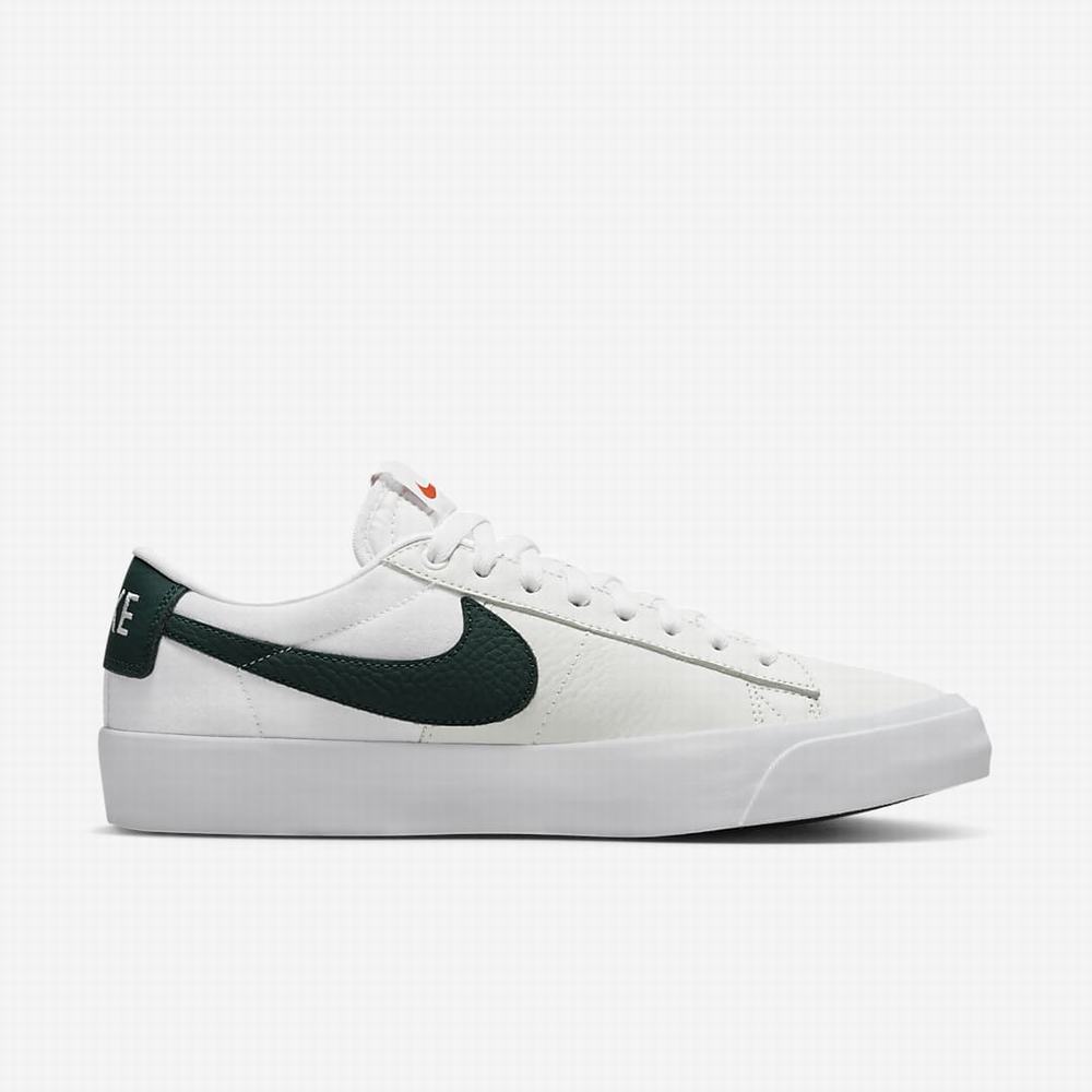 Skate Topanky Nike SB Zoom Blazer Low Pro GT Panske Biele Zelene | SK290376