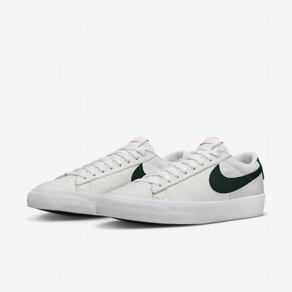 Skate Topanky Nike SB Zoom Blazer Low Pro GT Panske Biele Zelene | SK290376