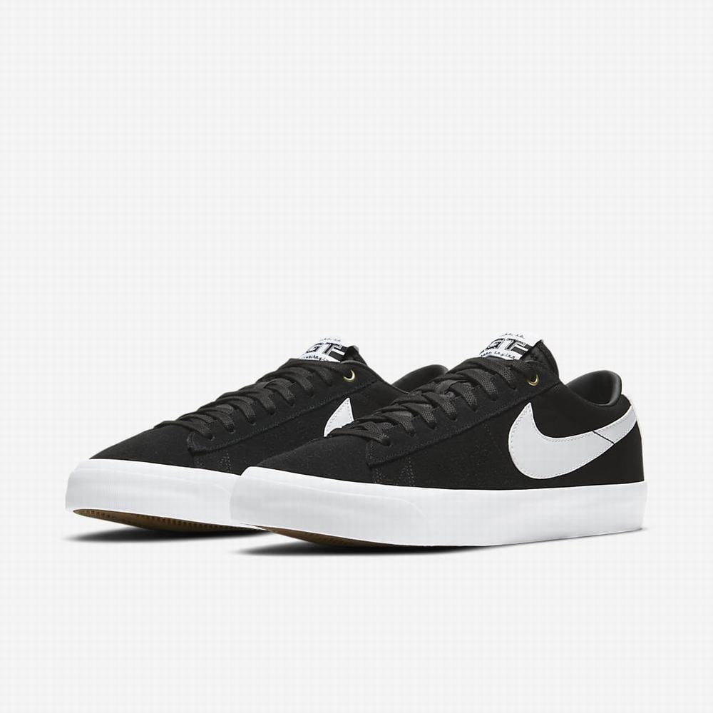 Skate Topanky Nike SB Zoom Blazer Low Pro GT Damske Čierne Svetlo Hnede Biele | SK301498