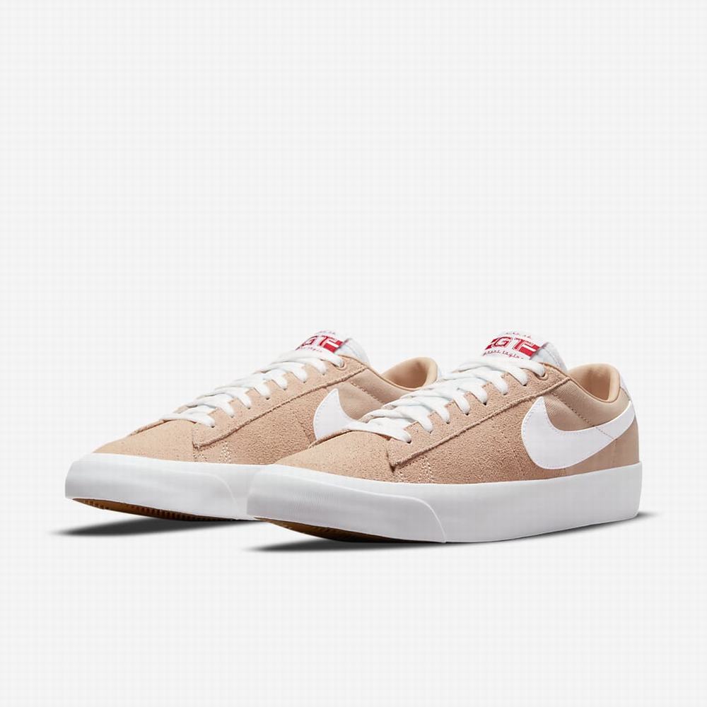 Skate Topanky Nike SB Zoom Blazer Low Pro GT Panske Béžové Červené Biele | SK619820