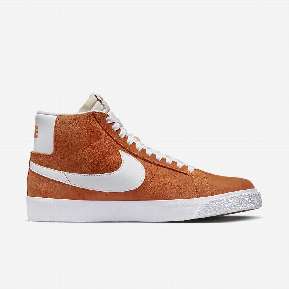 Skate Topanky Nike SB Zoom Blazer Mid Damske Oranžové Biele | SK760985