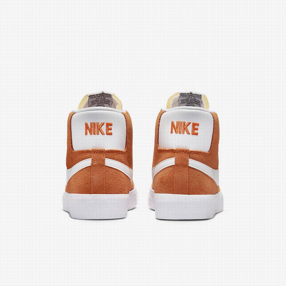 Skate Topanky Nike SB Zoom Blazer Mid Damske Oranžové Biele | SK760985