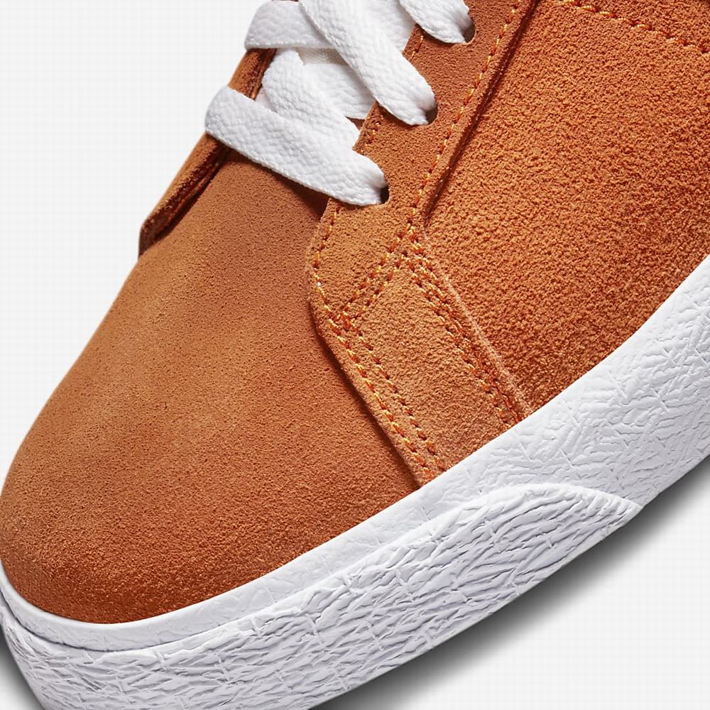 Skate Topanky Nike SB Zoom Blazer Mid Damske Oranžové Biele | SK760985